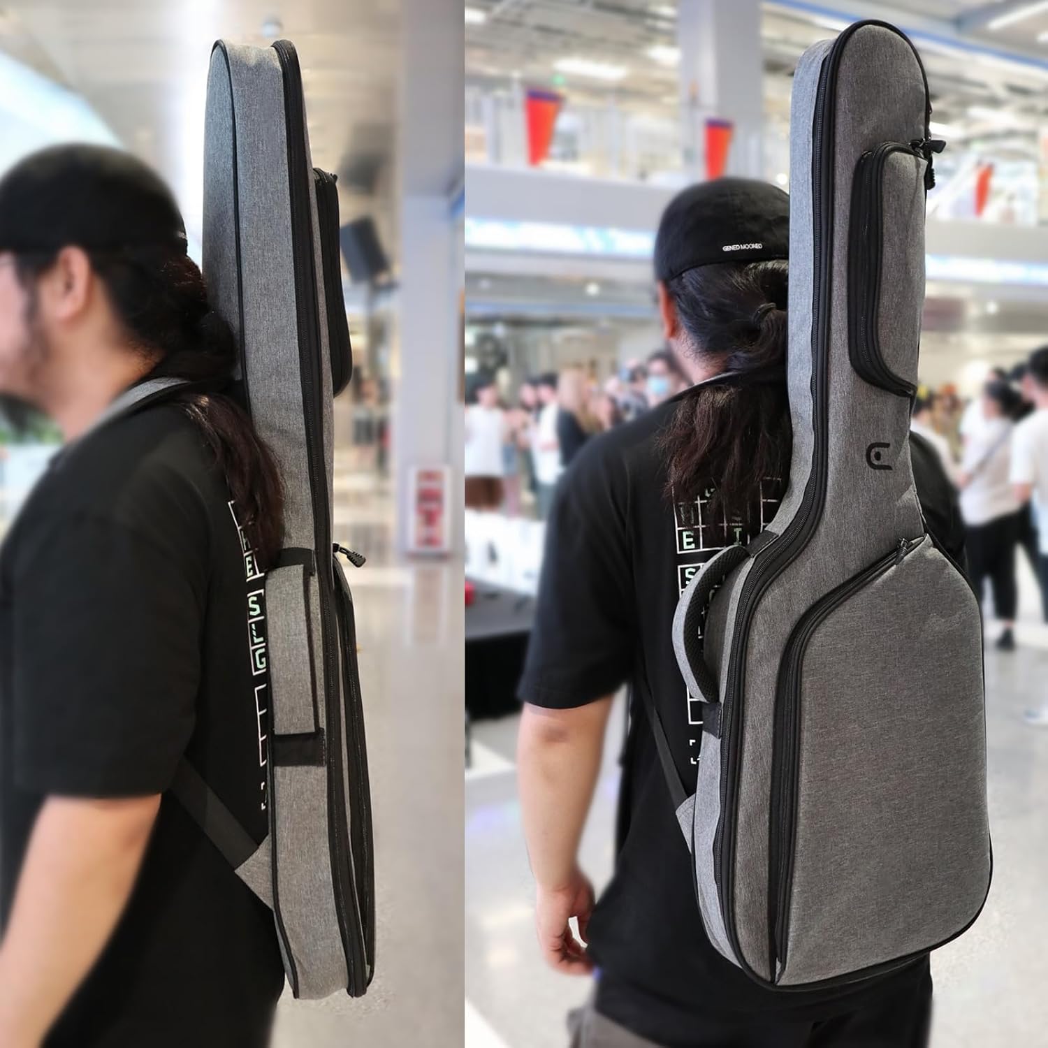 39 inch Electric Guitar Bag Gig Bag Guitar Case 12mm Padding Slim Soft Guitar Gig Bag Lightweight with Pockets Adjustable Straps