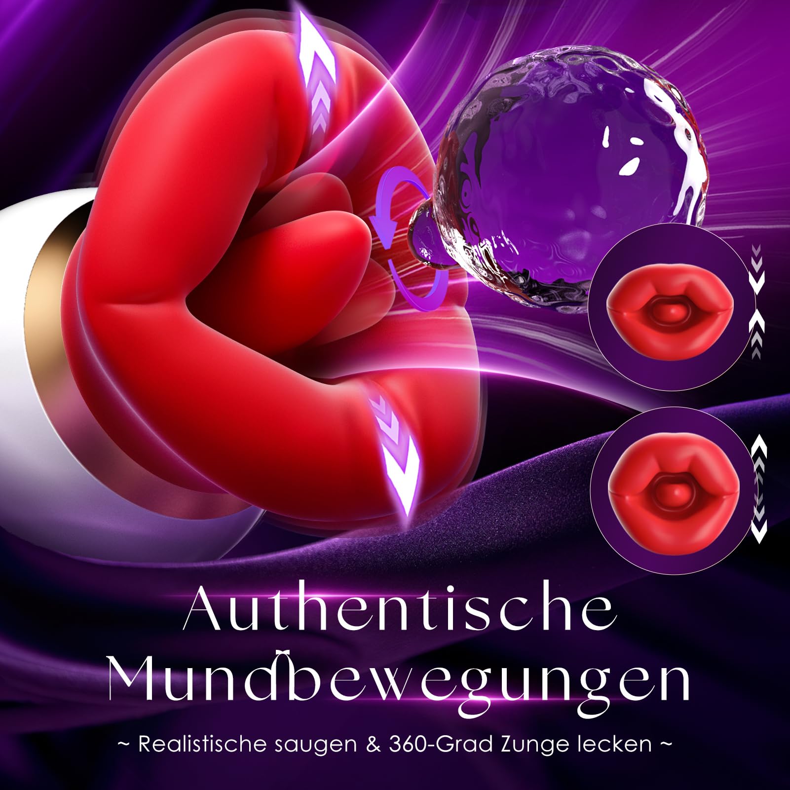 Vibratoreper Donna Clotoride mit APP, Succhia Clotoride per donna Vibratore, Sexytoysys donna Vibratori Stimolatore Femminile Rotazione a 360 gradi con modalità 3x10 Vibratore Donna Sex Toys