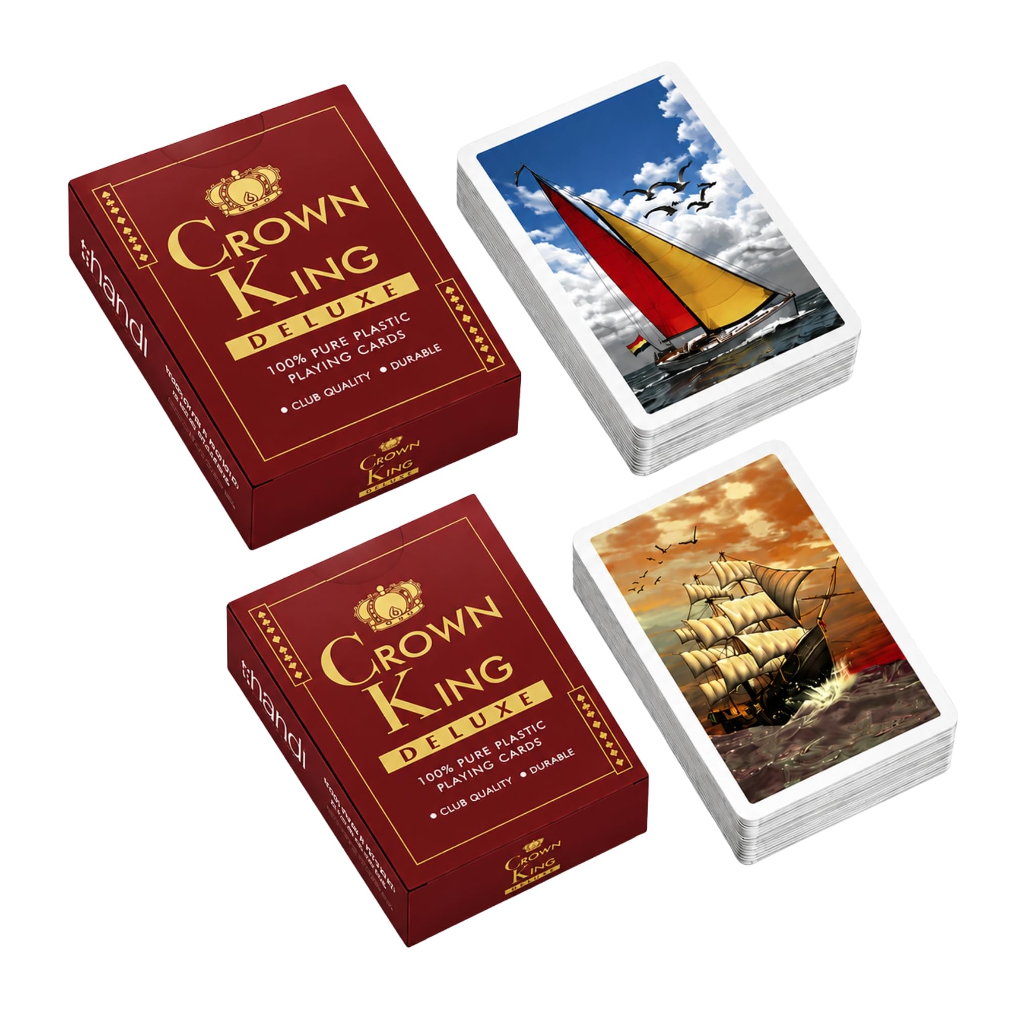 NANDI Crown King Deluxe Set 3 | Playing Card Collection with Carry