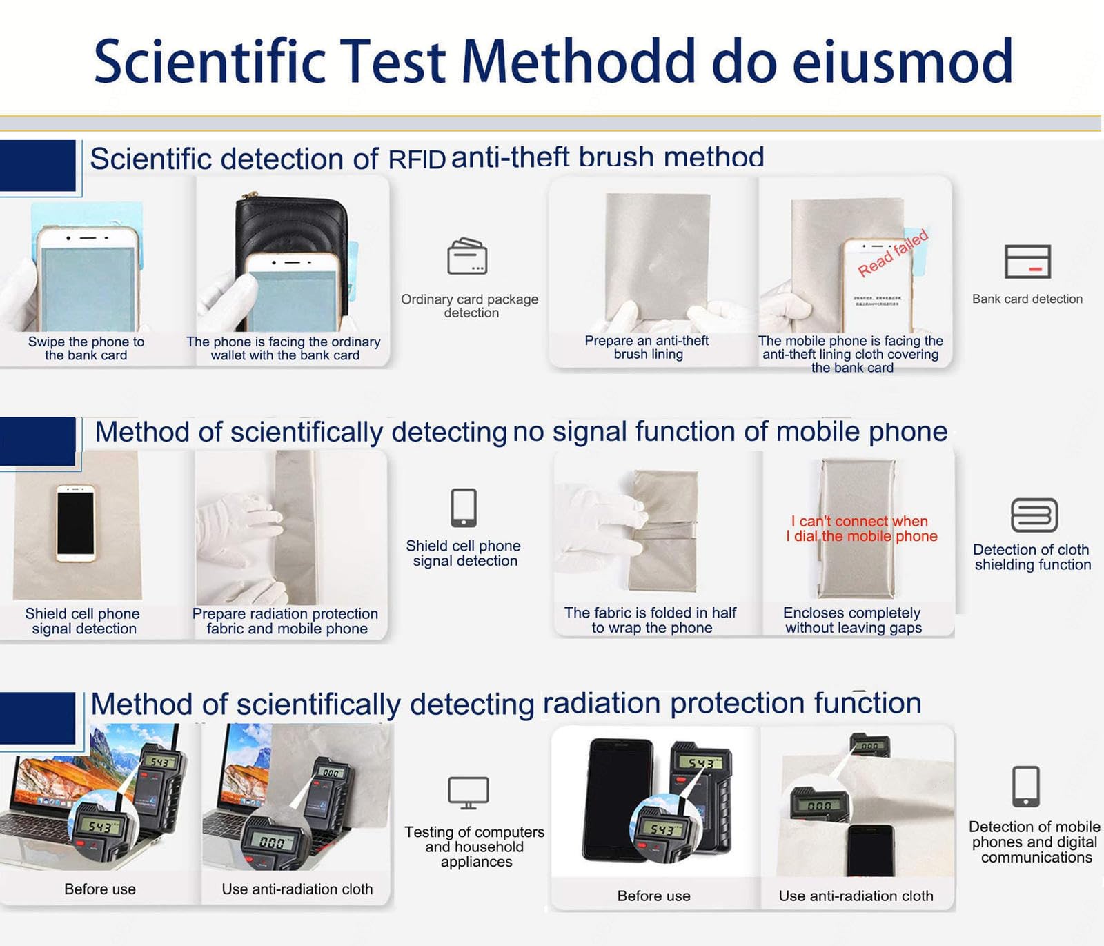 Tessuto di schermatura EMF Faraday EMI RFID Schermatura EMI-RFID EMI, panno conduttivo in rame nichelato per pastiglie freno conduttive, EMI, Internet, telefono cellulare, oro 5 m