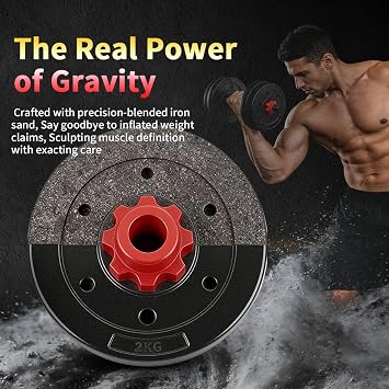 Cast iron dumbbell set 5LB/10LB/15kg, solid hexagonal fitness dumbbell, straight bar anti slip grip and rust resistant, suitable for home gym, CrossFiti and strength weightlifting training, unisex