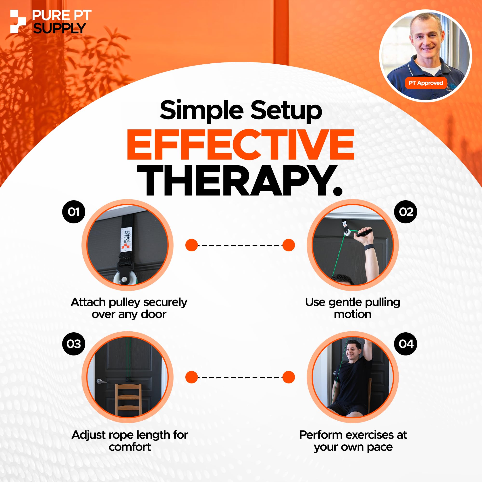 Premium Shoulder Pulley for Physical Therapy – Over-the-Door Pulley — Amazon image 5