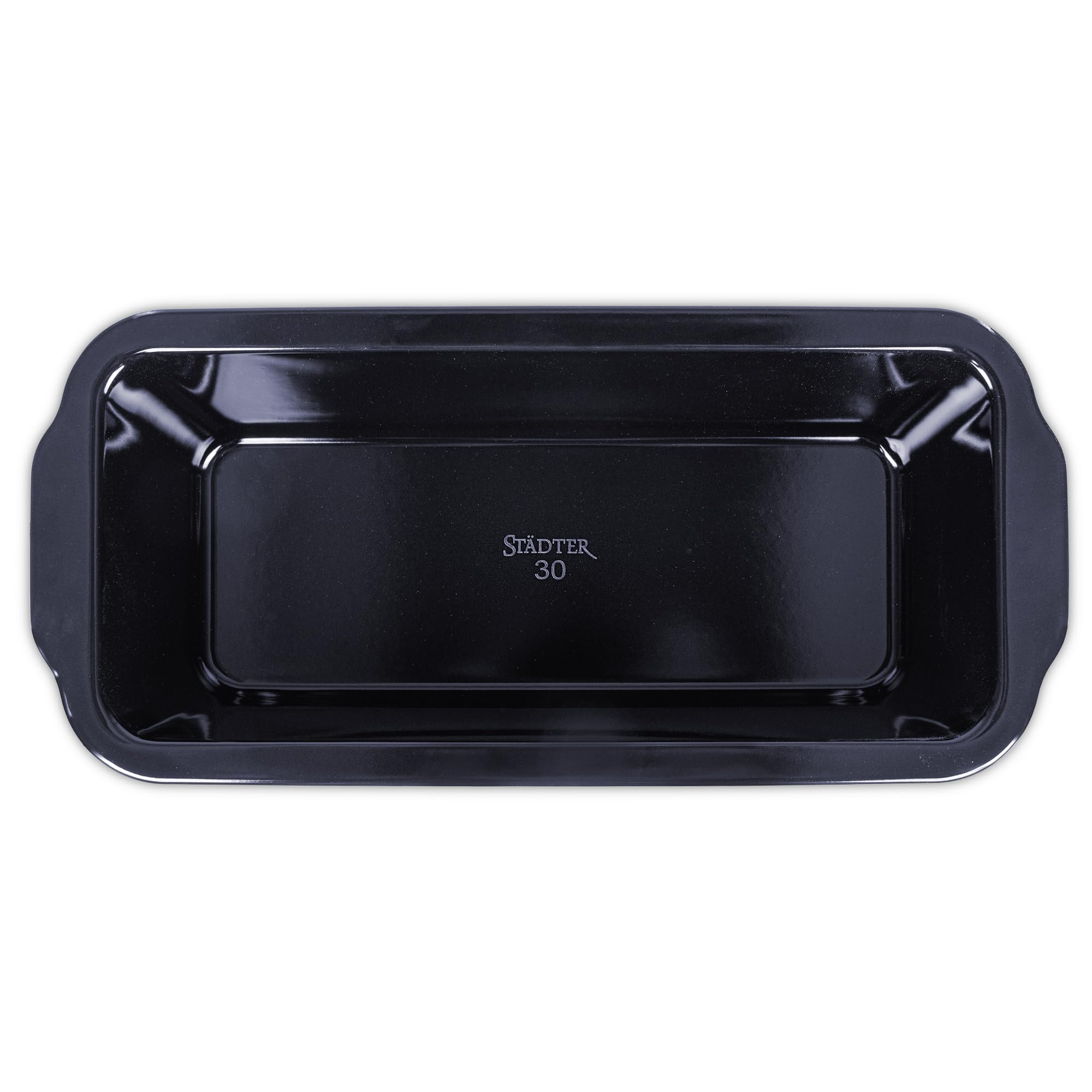Städter Brotbackform Emaille Black Edition, 30 x 13 x 8 cm, Emaillierte Kastenform für Sauerteig, made without PFAS, Schnittfest, Temperaturbeständig bis 300°C | rz