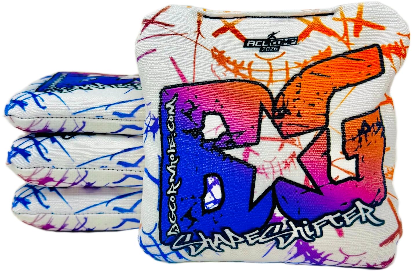 Photo 1 of **Only two**BG Cornhole ShapeShifter Bags | Exclusive to Amazon | Set of 4 Bags | Color: Smile Purple & Orange | 2026