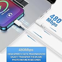 Vista 6 de Cargador rápido para iPhone de carga rápida, paquete de 3 [certificado Apple MFi] Cargador rápido para iPhone con carga rápida PD USB-C, bloques