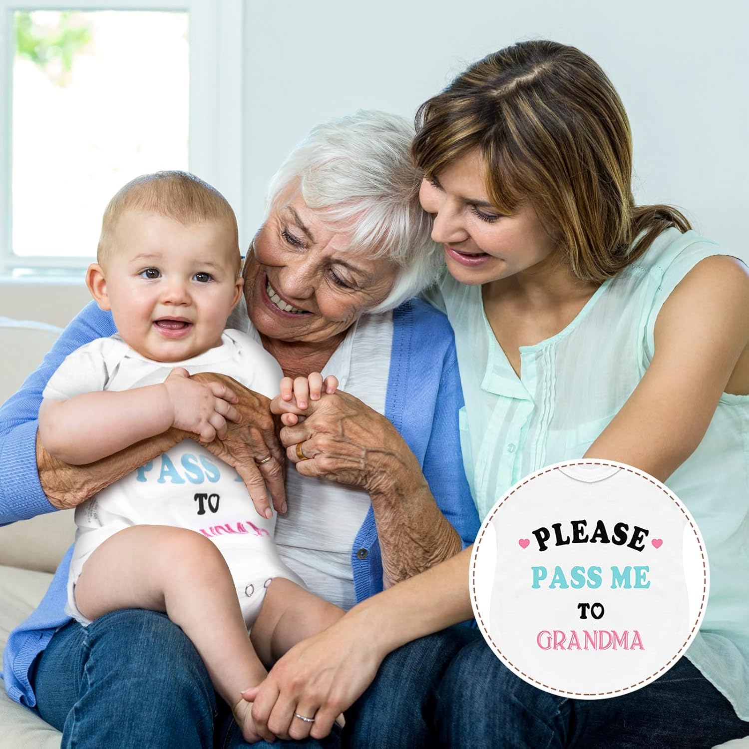 8 Pcs Pregnancy Announcement for Grandma Surprise Baby Announcement Gifts Set Include Bodysuit Mug Scented Candle Bracelet Card Keychain Photo Frame for Grandma Grandmother Baby Shower - Image 6