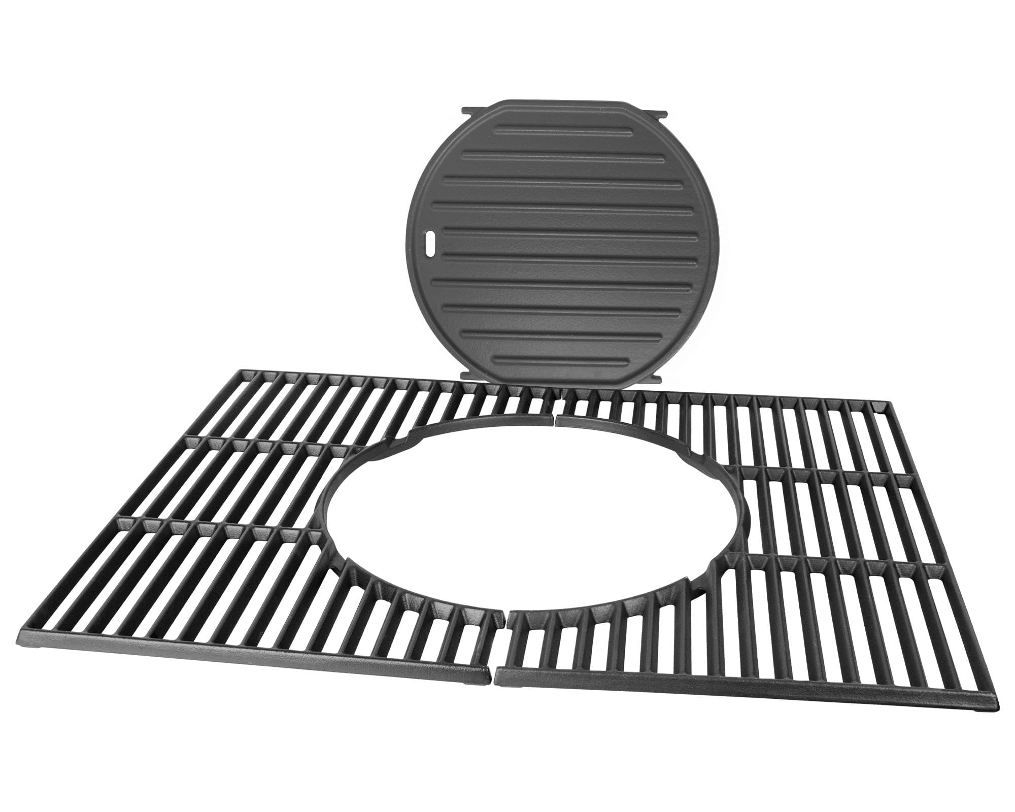 WELL GRILL Sear Grate Plaque de cuisson en fonte pour barbecue à gaz Weber Spirit II 210/310, GS4 Genesis II E-310 Series - Plaque réversible pour barbecue Weber Gourmet BBQ System 57 cm