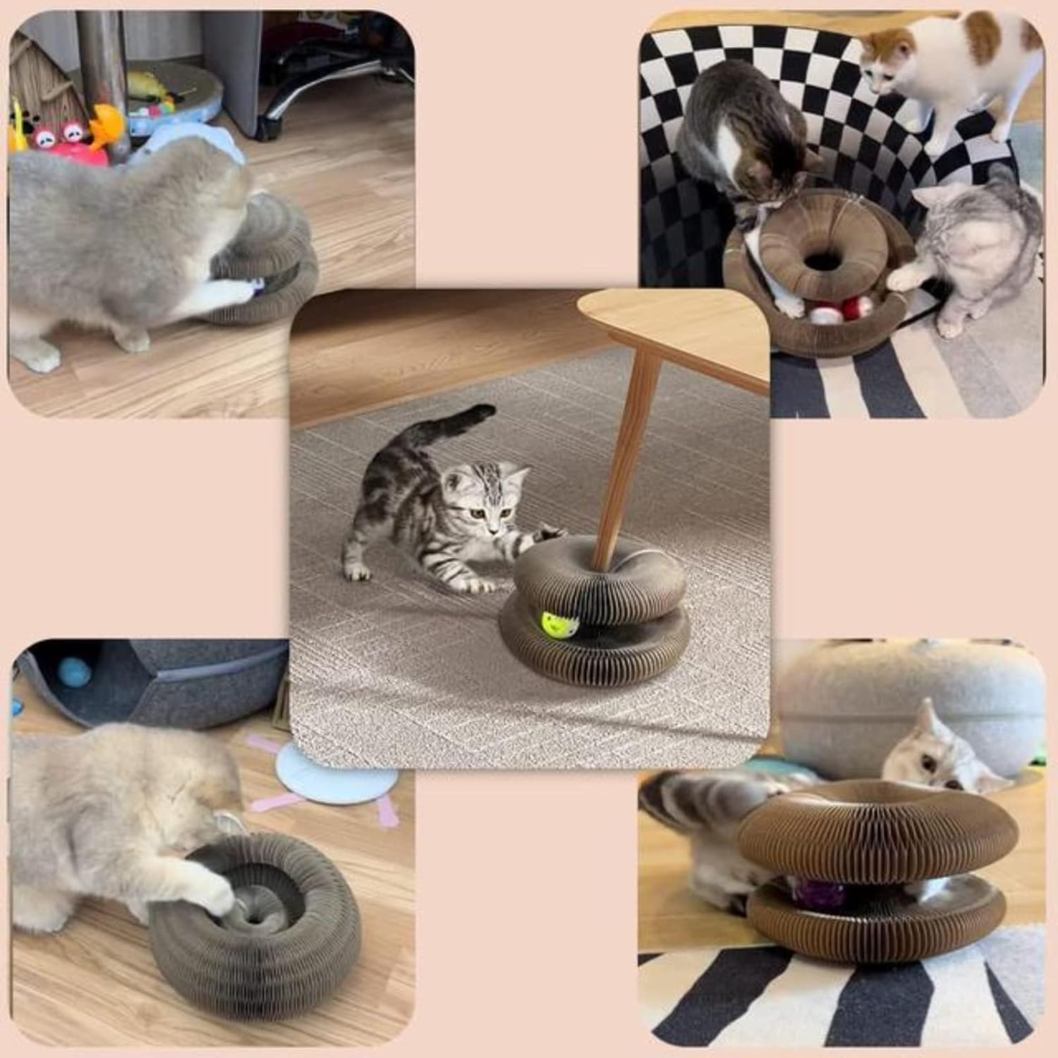 Katzenwirbel - Katzenwirbel Von Katzenliebling - KratzmöGlichkeiten Katze - Katzen Wirbel - Foldable Convenient Cat Scratcher, Durable, Recyclable, Cat Scratcher, Cardboard House (1 pcs)