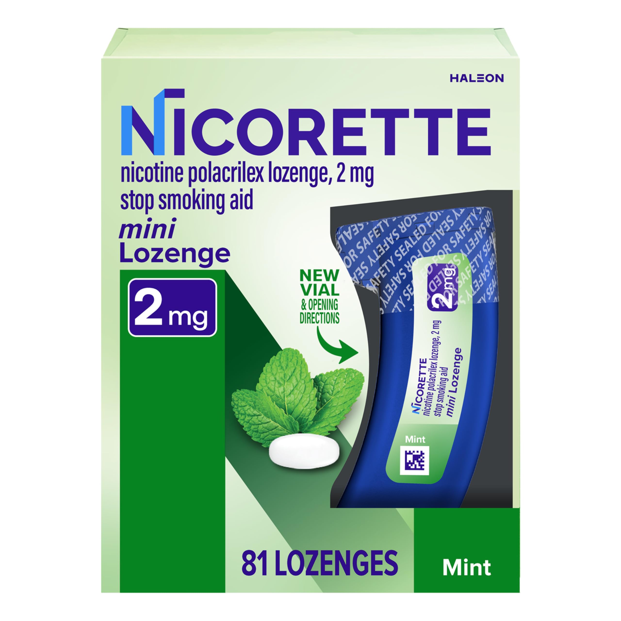 Nicorette 2 mg Mini Nicotine Lozenges to Help Quit Smoking