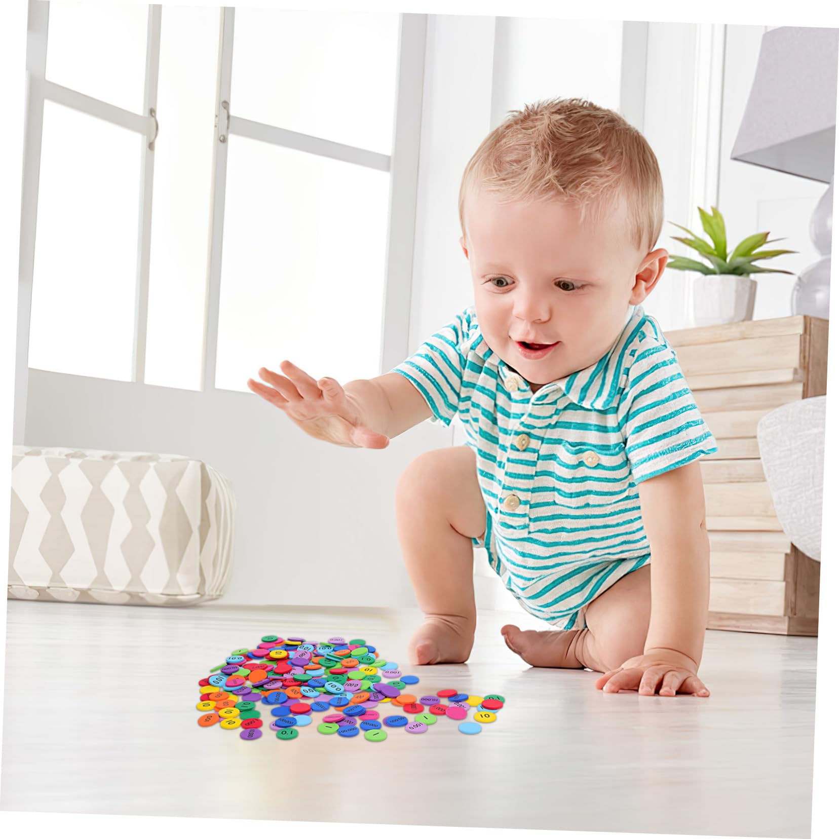 Hemobllo 4 Set Dischi Posizionale Colorati in Eva Per Apprendimento Matematica Dischi Rotondi Educativi Per Riconoscimento Numerico E Colori Materiale Didattico Per Scuola E 300 Pezzi*4