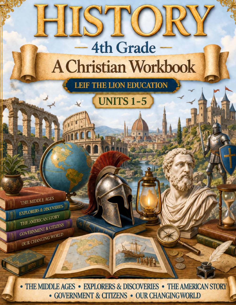 4th Grade History - Semester 1: A Christian Homeschool Workbook (Units 1 - 5) (History Semester Workbooks)
