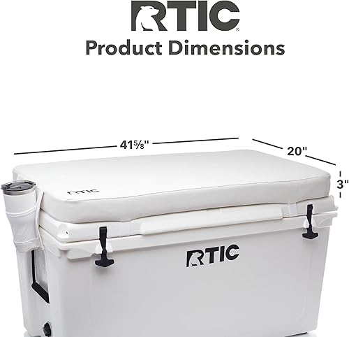 Miniatura 10 de RTIC Cooler Seat Cushion Compatible Hard Coolers, Great for Family Travels, Boating Or Hunting, Easy Clean Vinyl, Buckle Fastening and Anti Slip