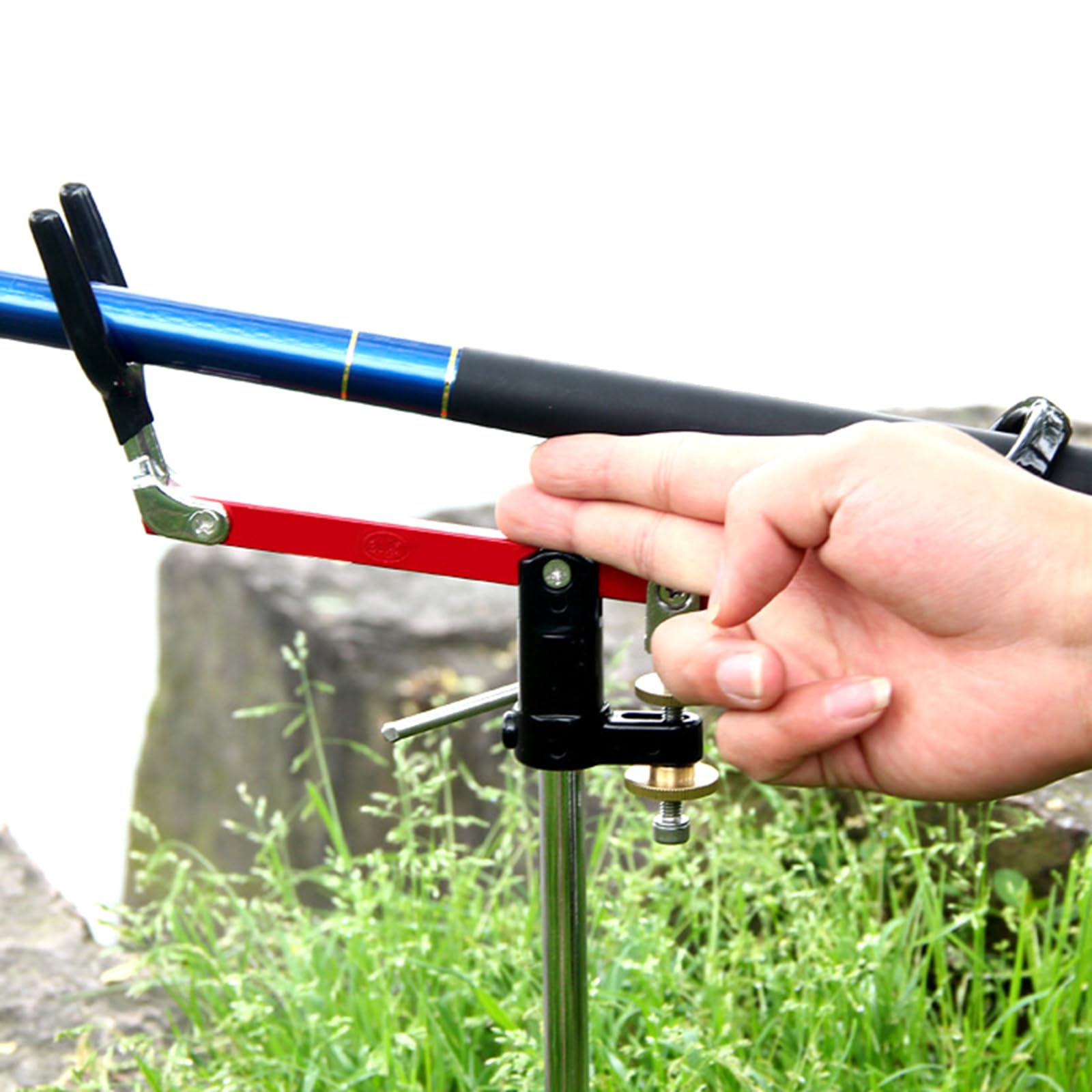 Support de canne à pêche en acier inoxydable pour le sol