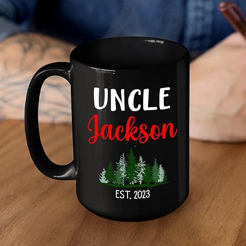 Miniatura 3 de Taza para el tío nuevo, taza personalizada para el tío, nombre personalizado para el tío Thomas y taza del año, regalos para el tío, taza de café