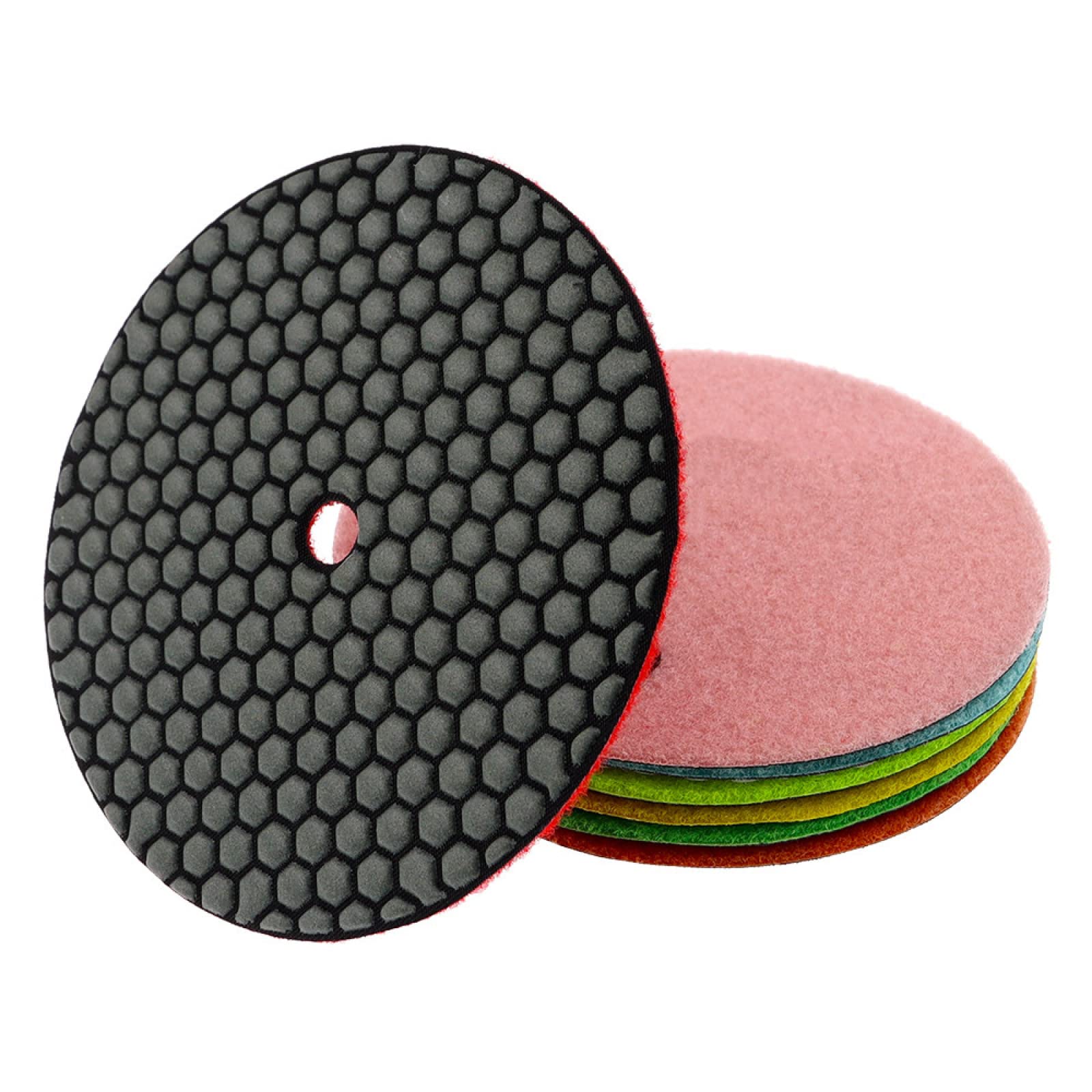 7 Unidades/juego De Almohadillas De Pulido En Seco De 6 Pulgadas, Almohadillas De Pulido De Diamante Flexibles Afiladas De 150mm Para Granito, Mármol, Piedra, Disco De Lijado De Hormigón,800