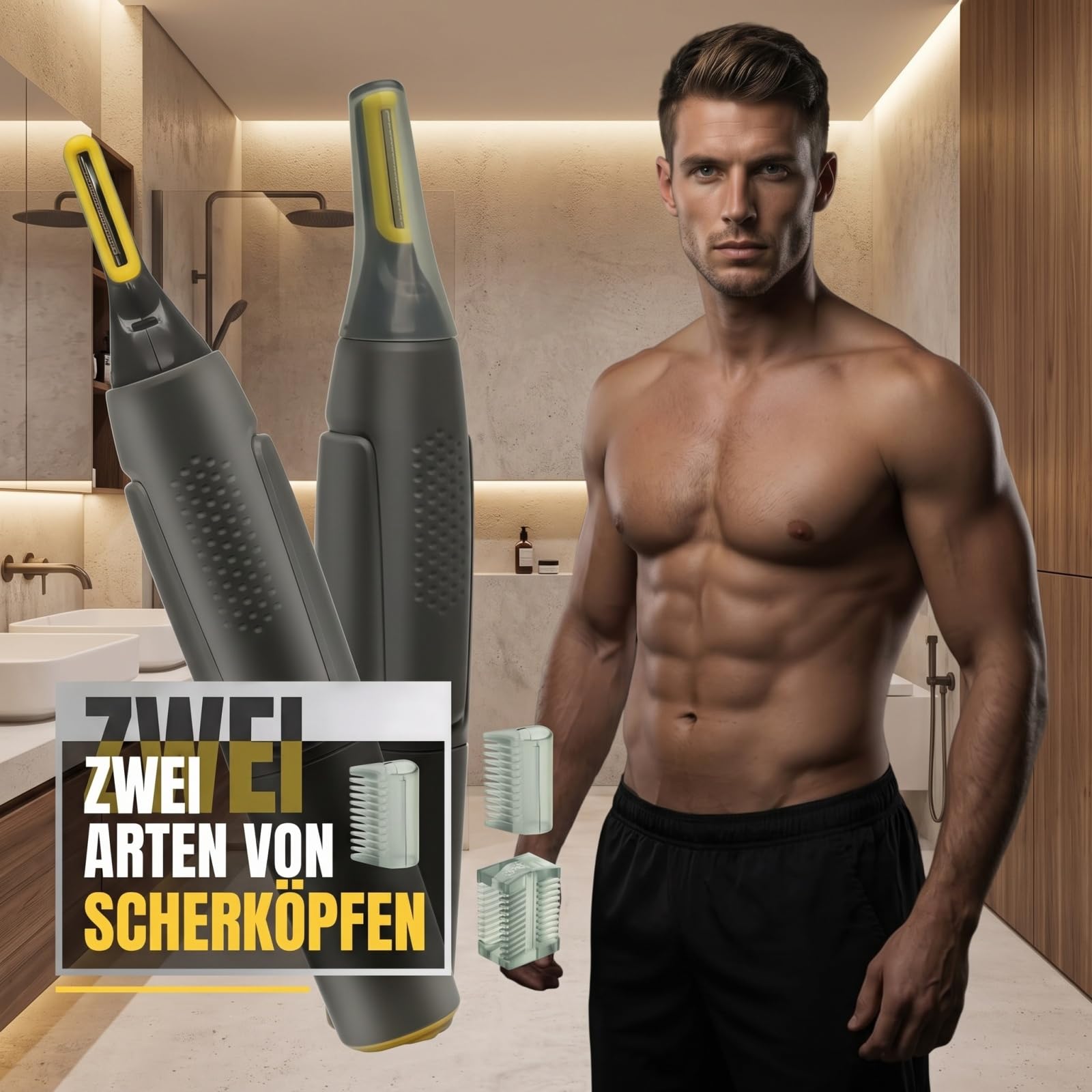 PrimerMan Geräuschgedämpfter Nasentrimmer (Schwarz)