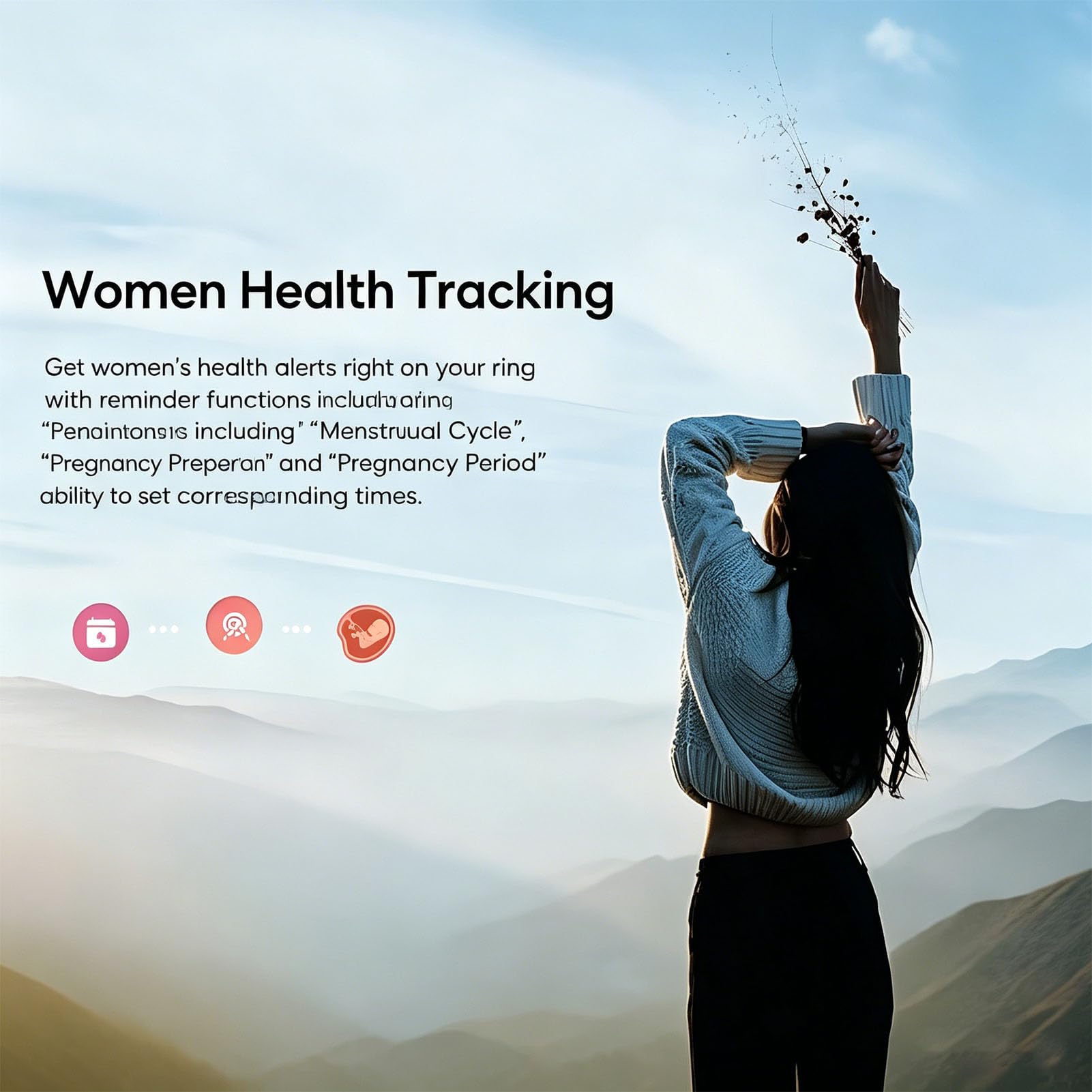 findtime Bracelet Connecté Femme Capteur de Fitness avec Modes d'exercice Long Jours Batterie IP68 Fitness Tracker d'Activité Bluetooth Sport Bracelet Suivi Sommeil