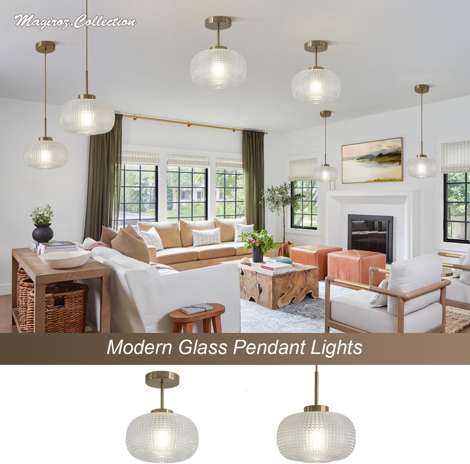 Gold Semi Flush Mount Ceiling Light Fixture Modern Globe Hallway Light Vintage Clear Glass Close to Ceiling Light Bathroom Ceiling Lamp for Kitchen Bedroom Living Room Porch Hallway MCL30A