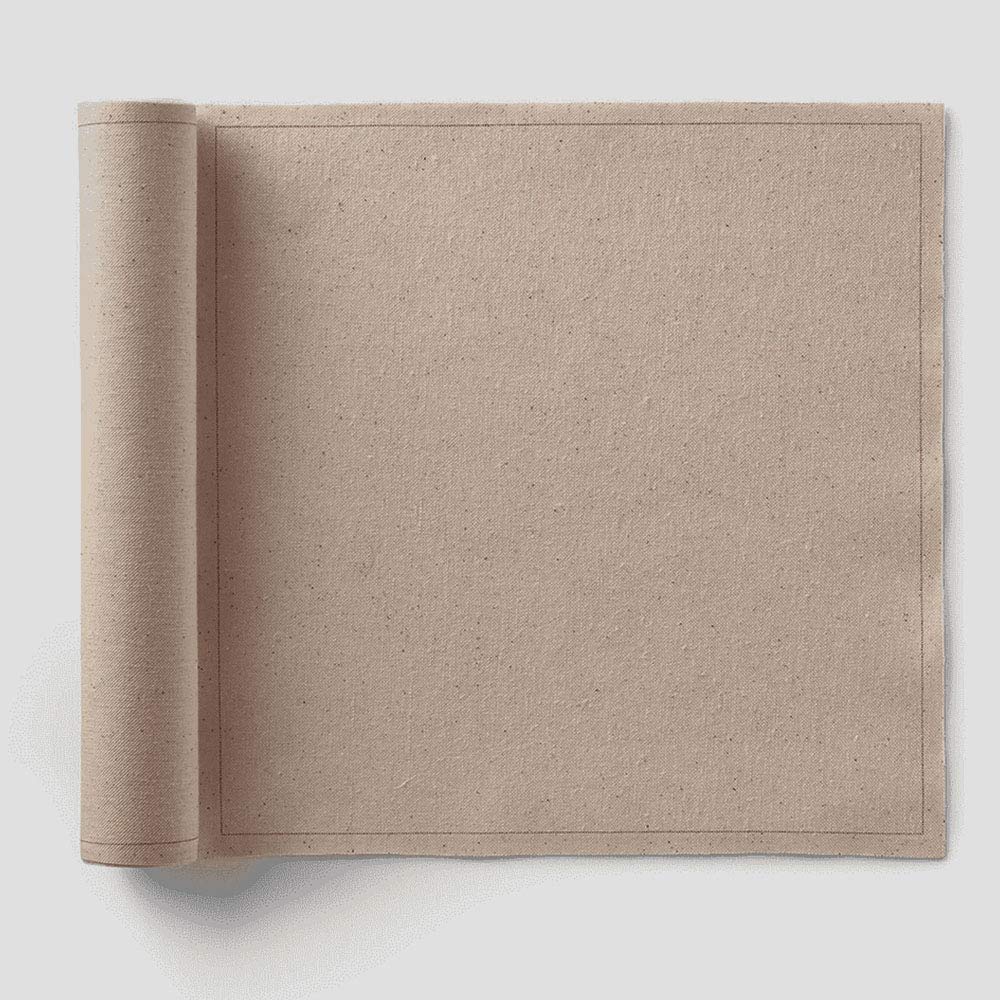 MY DRAP - Serviette de table en coton recyclé 32x32cm - Rouleau de 6 serviettes - Natural