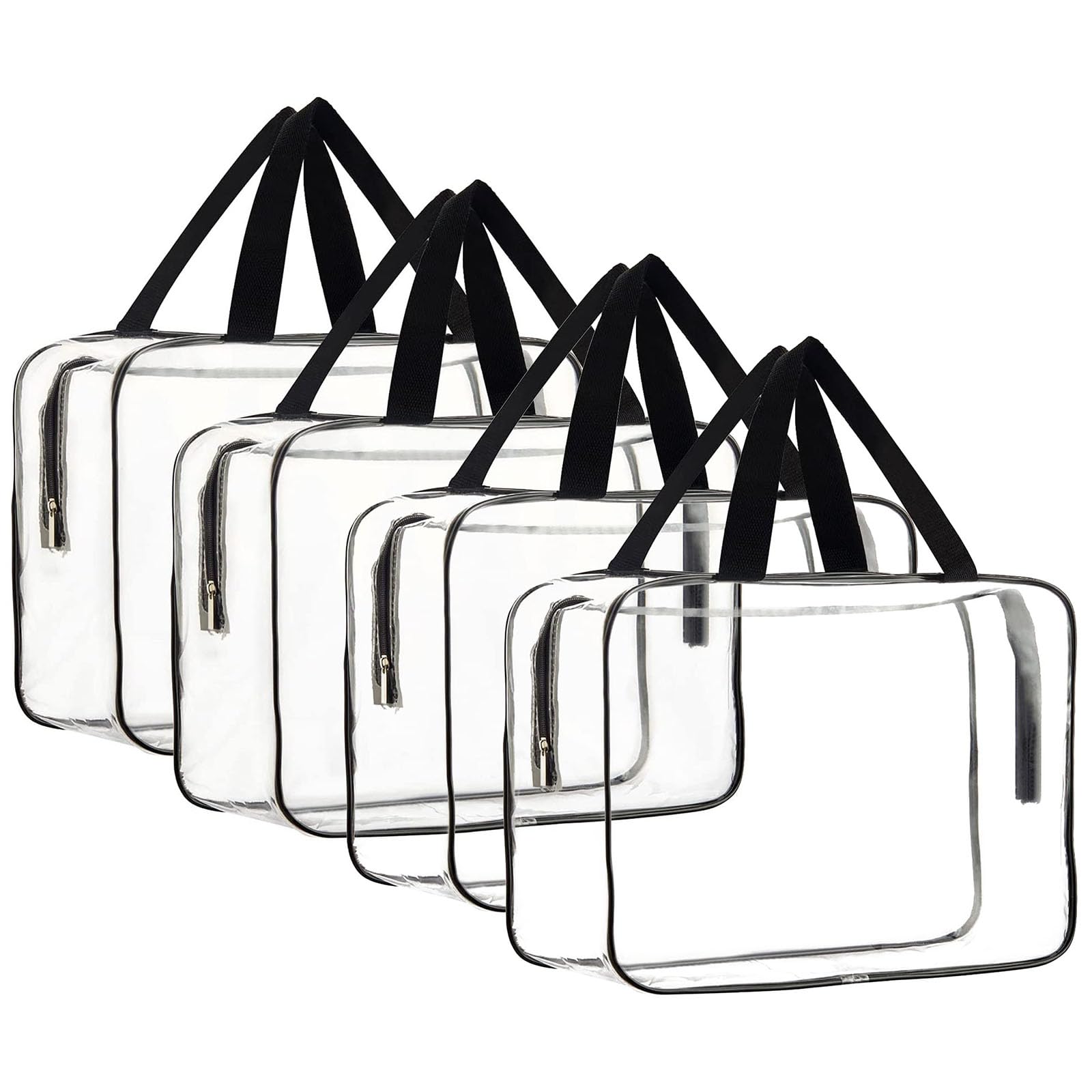 Clear Toiletry Bags, 2 Pcs Large Storage Makeup Bags Waterproof Transparent Cosmetic Gags for Travel — view 12