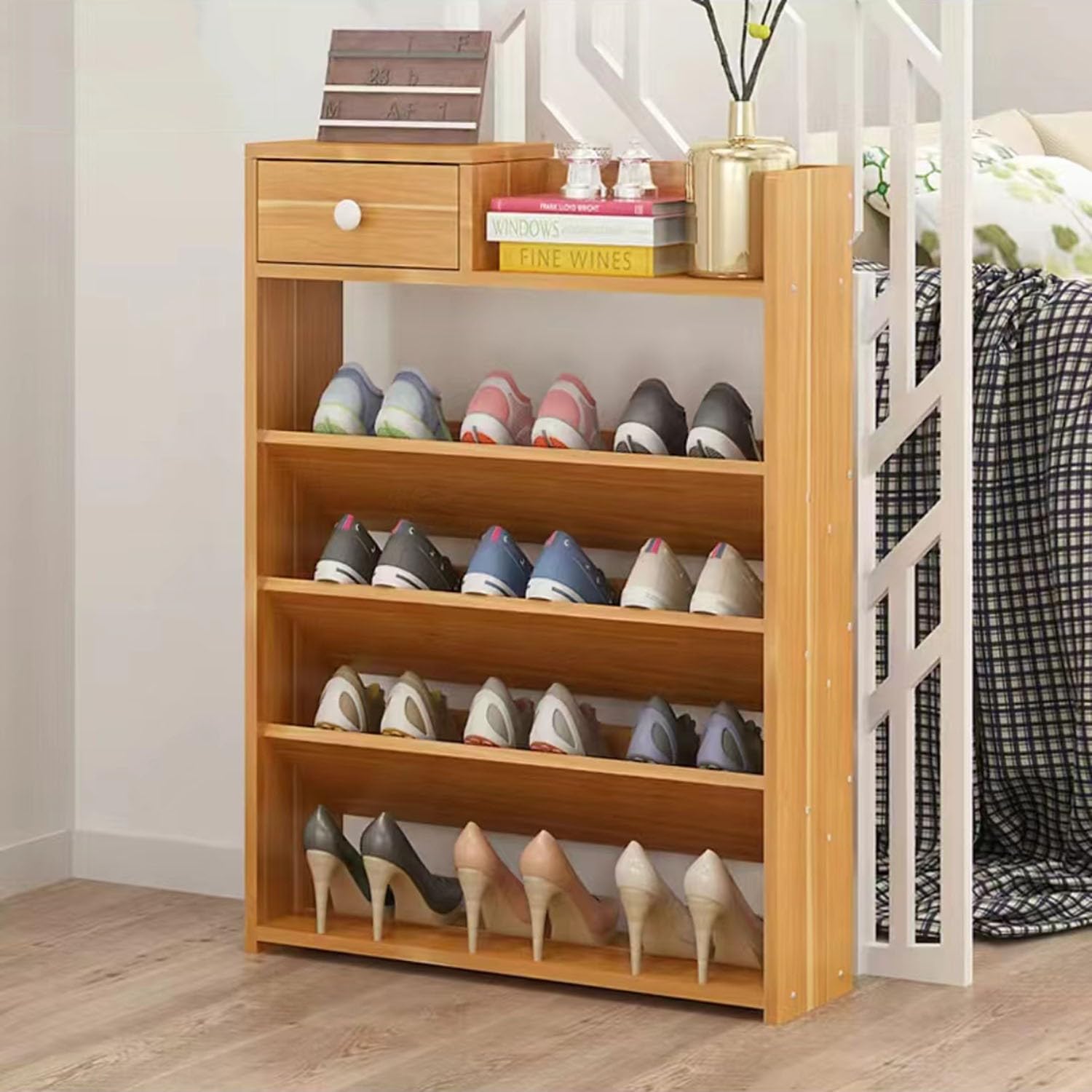 Étagère à chaussures pour entrée étroite : fini le désordre au sol