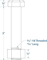 Vista 7 de Seachoice Grillete de remolque, 9/16 in., Zinc, Perno estriado, 2 Piezas