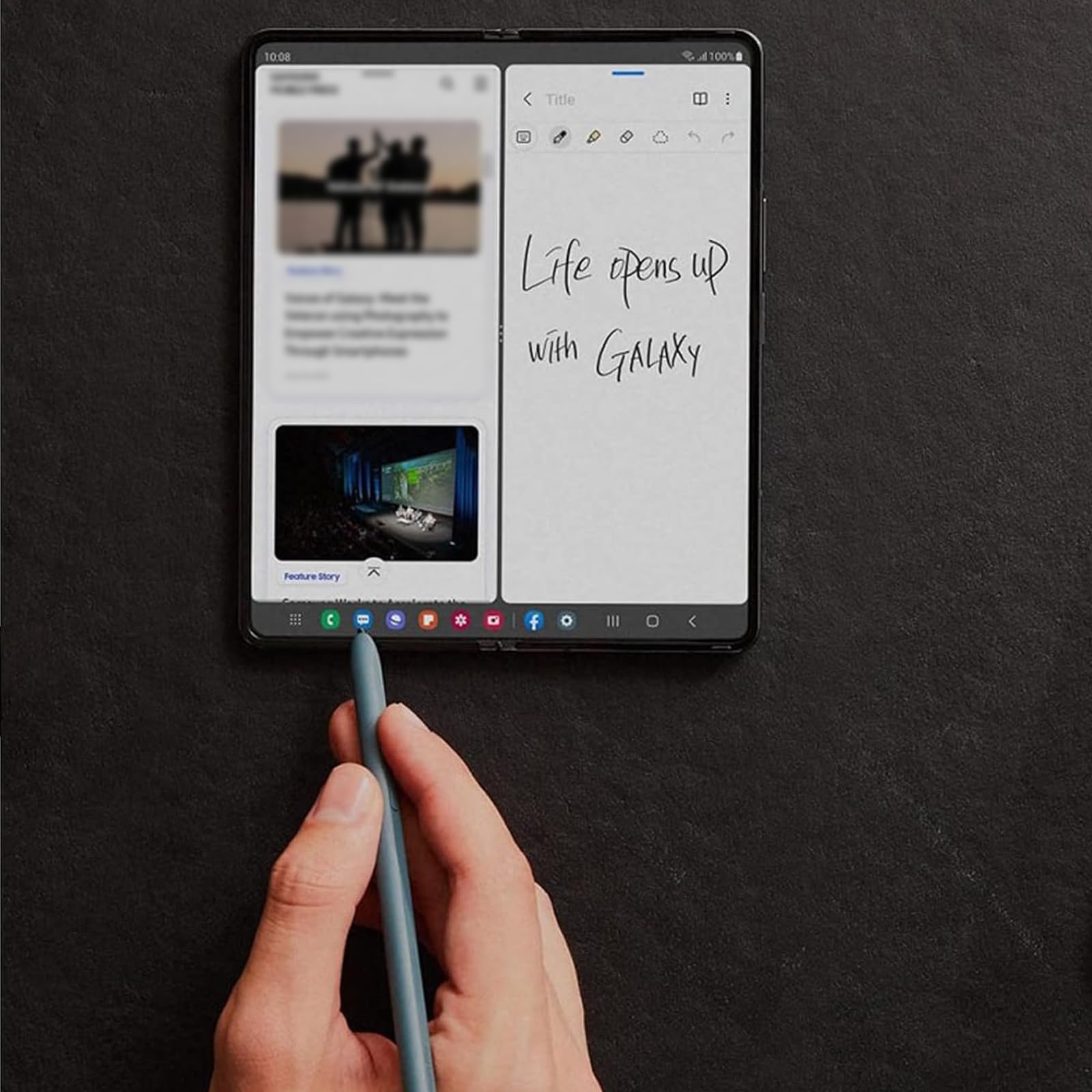 Galaxy Z Fold 4 Pen Stylus Replacement for Samsung Galaxy Z Fold 4/5 S Pen Stylus Pen,Compatible Galaxy Z Fold 4/5 Phone EF-FF92PCBEGUS with Eject Pin+2 Tips (Black)