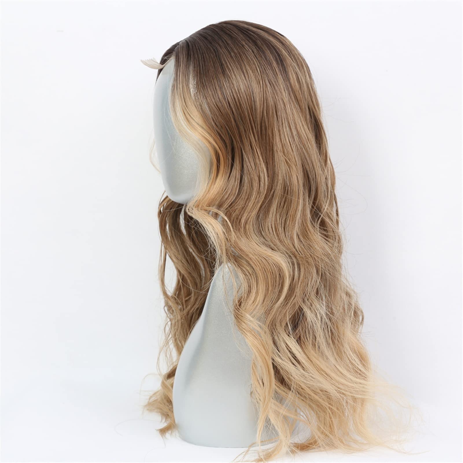 Parrucche sintetiche in pizzo for donna Separazione centrale lunghe in ondulato da 26 pollici Capelli sintetici in fibra ad alta temperatura for Cosplay/Quotidiano