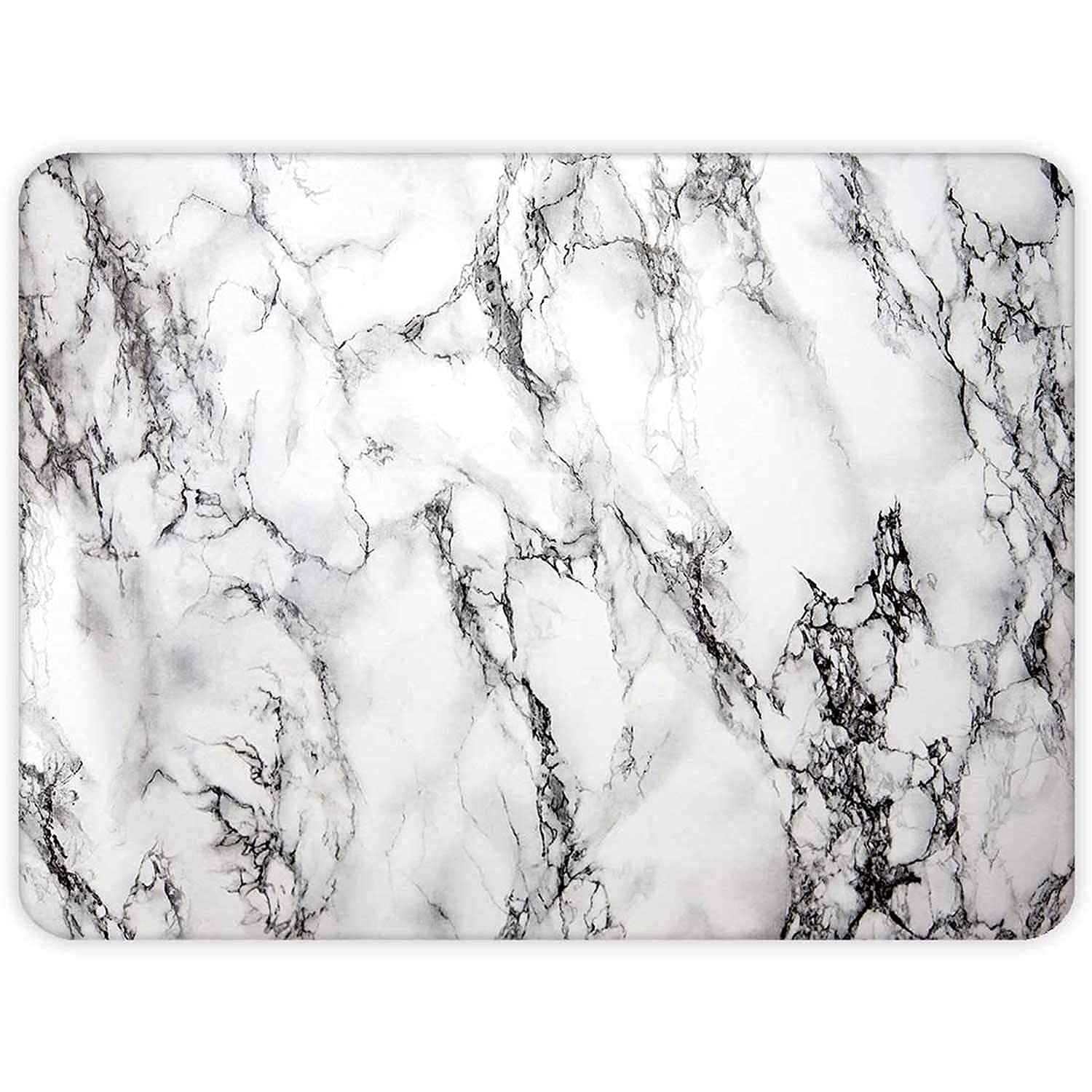 Decorita 10001501001 Beyaz Mermer Görünümlü Cam Kesme Tahtası, 20cm x 30cm