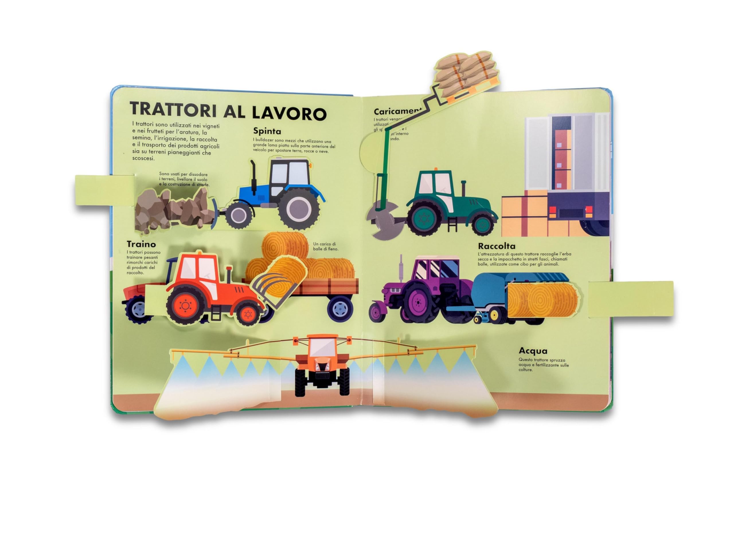 Trattori ed escavatori. Il libro dei flip-flap. Ediz. a colori