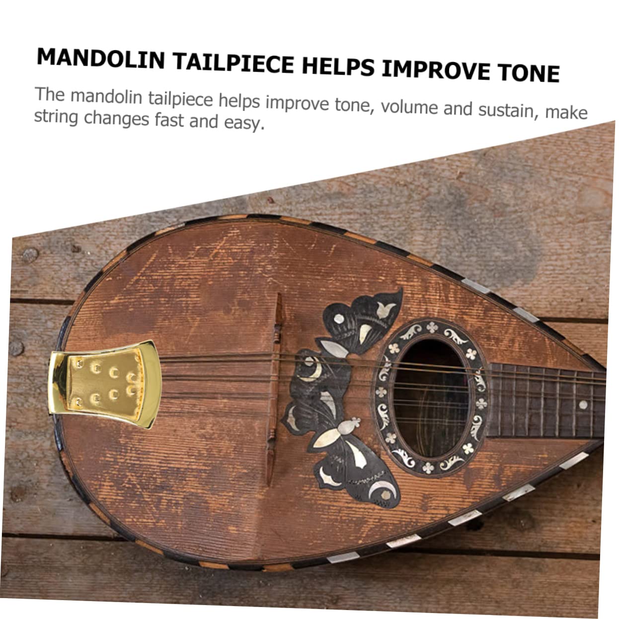 Toyvian 2sets Parti Metalliche Per Mandolino Triangolo Compatibile Con Mandolini Arched Top Corde Facile Da Installare Di Resistente e Durevole Accessorio Per Musicisti