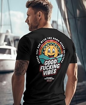 Neverless Herren T-Shirt Sonne Mond - Spirituelles Design Mit Rückenprint