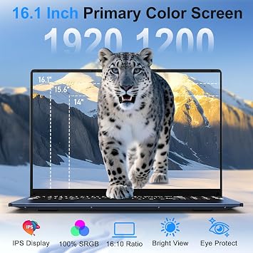 NIAKUN Gaming Laptop,16 Inch Laptops Computer with 16GB RAM 512GB SSD,Intel N150 (4C/4T),2026 Windows 11 Pro & Office Included,Backlit Keyboard,Portable Laptop used for Gaming College Student Business