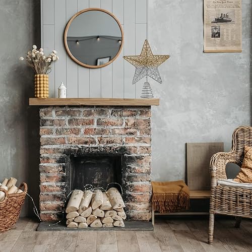 Miniatura 38 de BinaryABC Estrella para árbol de Navidad, adornos brillantes para decoración del árbol de Navidad, 7.9 in (plateado)