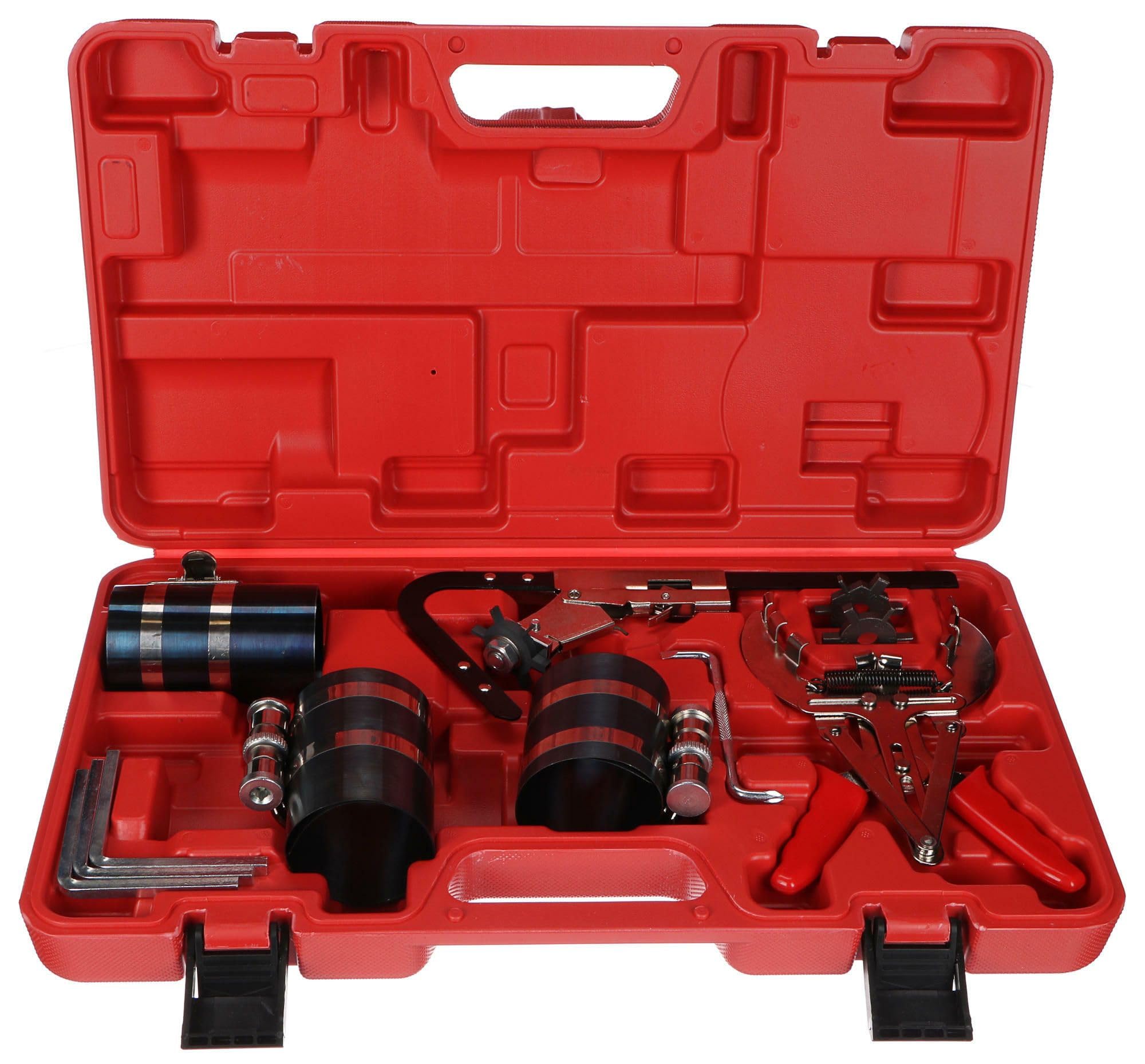 MECHANIC PISTON SET 11 | Kit de desmontaje de anillo de pistón | 11 piezas | quitar y limpiar anillos de pistón | robusto maletín de herramientas