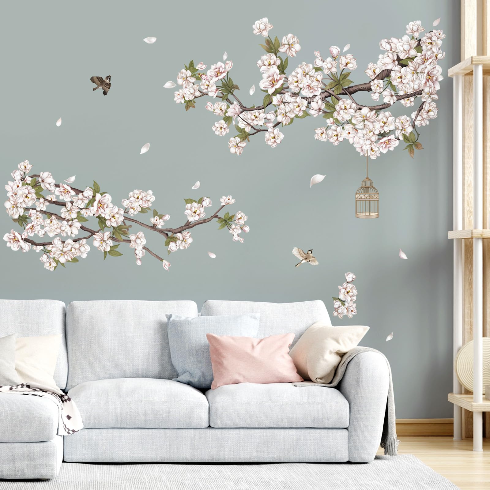 Wandtattoo Schlafzimmer Liebe 2er Set Wandtattoos Baum Mit Schmetterlingen  - 70x100 Cm, Abziehbar \u0026 Modern Wandaufkleber 70x100 Cm, image size:1600x1600