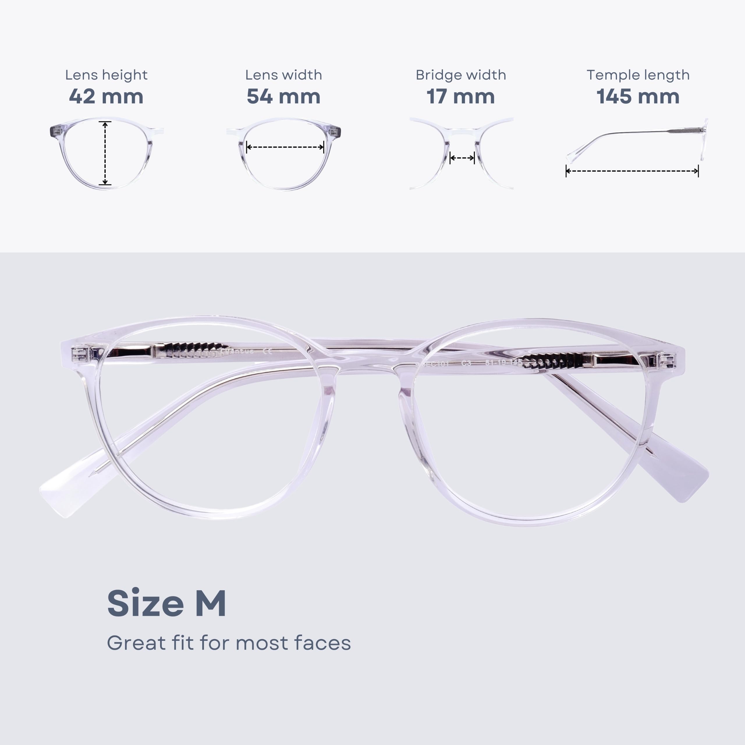 Cvantus Gafas de lectura prémium | Graduación de calidad, realizada por optometristas | Protección luz azul & UV, Antirreflejos | Gafas de lectura redondas para hombre y mujer