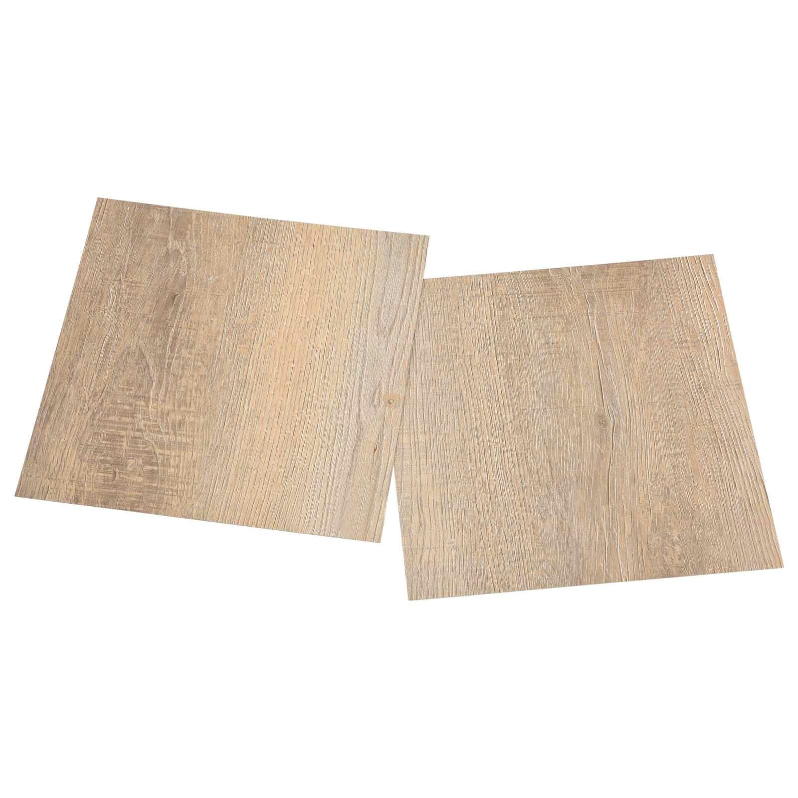 Płyty podłogowe 5,11 m² PCW, jasnoszare, ciemnobrązowe, samoprzylepne, 55 sztuk, kwadratowe, 30,5 x 30,5 cm, do wnętrz, laminatu, renowacji winylu, z izolacją akustyczną kroków i prostym