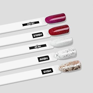 kodi professional Shine Collection Gel Nail Polish Color 7ml. (0.23 fl oz) Brocat Glitter Shimmer Flicker Led Uv Coat Soak Off (200 SH)