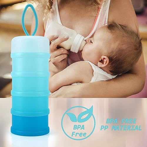 Miniatura 8 de Accmor Dispensador de fórmula para bebés sobre la marcha, dispensador de fórmula apilable para contenedor de fórmula de viaje, contenedor de leche