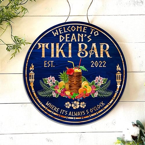 Miniatura 9 de V VIBEPY - Letrero de madera con diseño de barra Tiki de 8 pulgadas, 12 pulgadas, 18 pulgadas, Tiki Bar, cartel de casa de lago, letrero de casa de