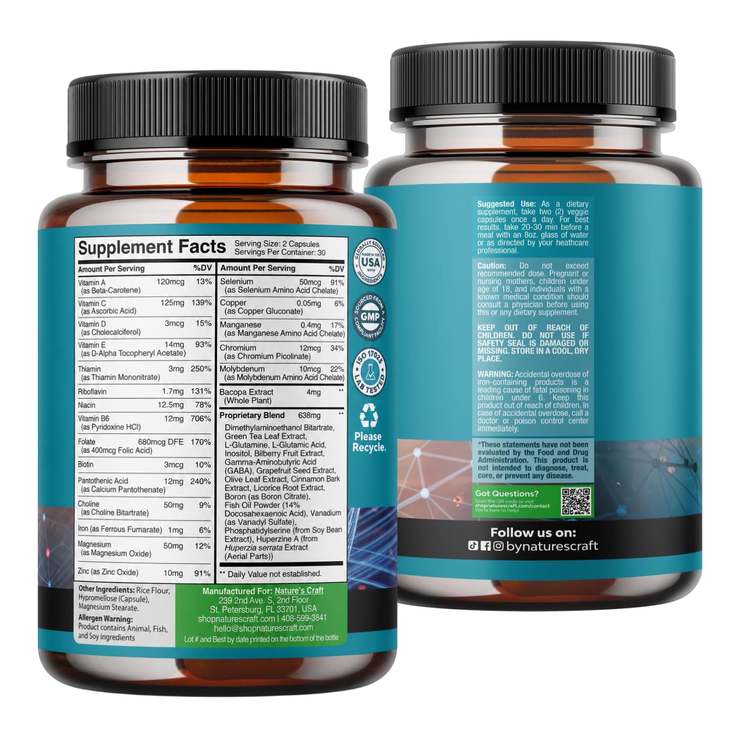 Brain Supplements for Memory and Focus, Mind & Memory Matrix, 60 Capsules — Amazon image 8