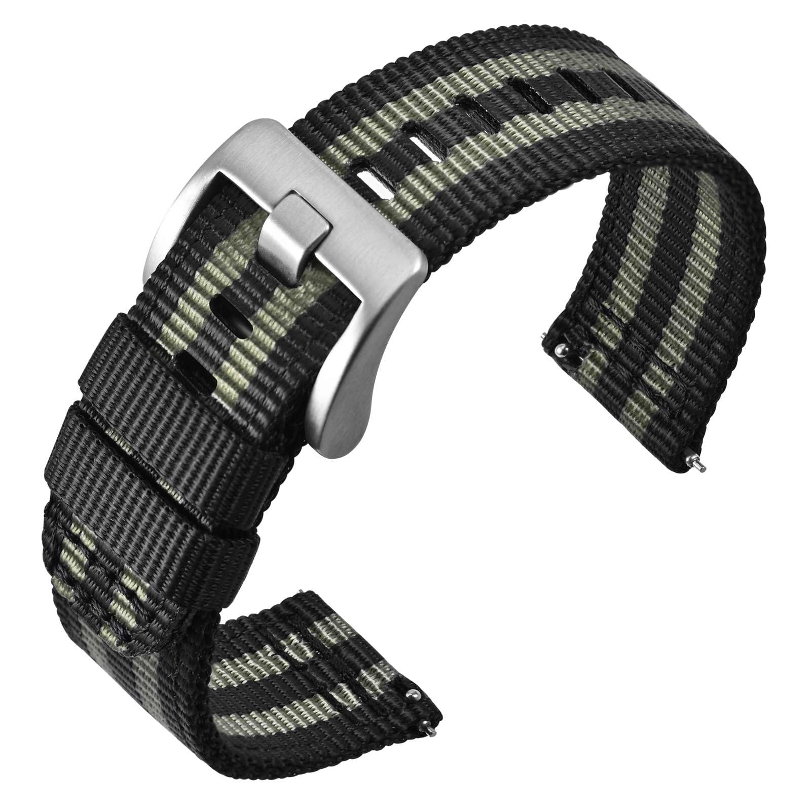 – Nylon Watch Strap for Men 18mm 19mm 20mm 22mm 24mm, Quick Release Military Watch Band with Heavy Duty Stainless Steel Buckle