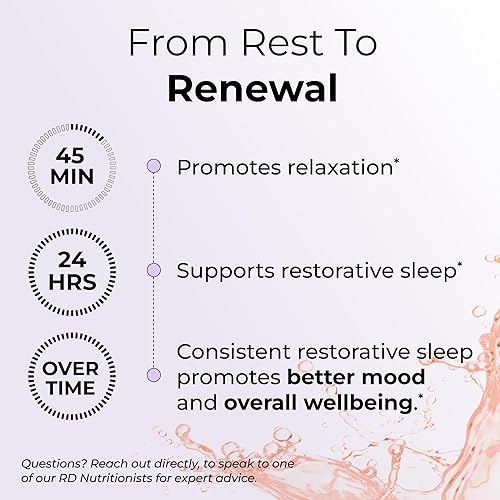 Miniatura 2 de Hum Nutrition Dream Team - Polvo de bisglicinato de magnesio, L teanina y mezcla de bebida de magnesio y cereza ácida, apoyo al descanso, relajación