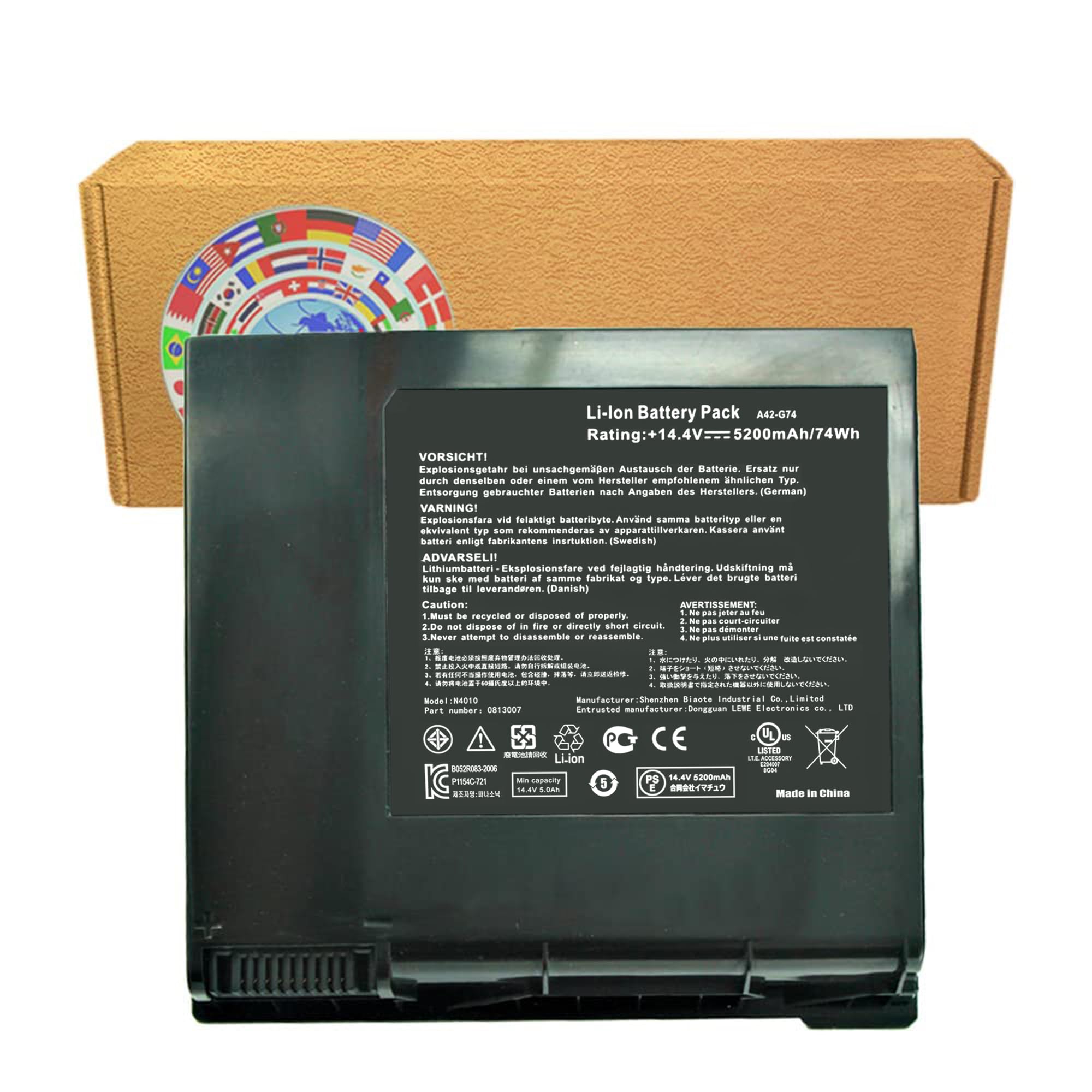 Amazon.com: OKSuport A42-G74 8cells [14.4V /5200mAh /74Wh] Laptop