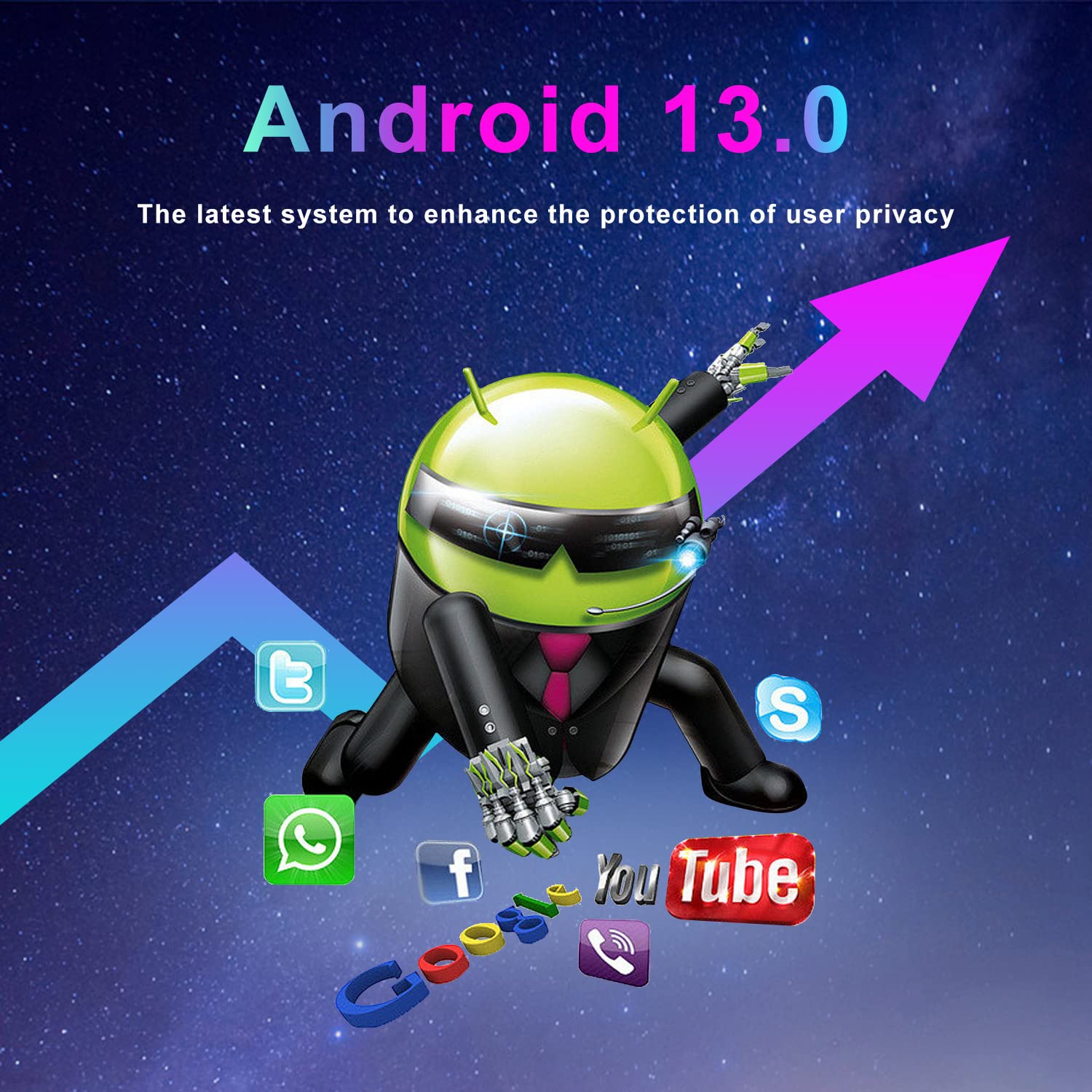 Android 13.0 TV Box [4G + 64G] Smart TV Box RK3258 Quad-Core 64-Bit Arm Cortex-A53 Prise en Charge 8K 2.4/5.0Ghz WiFi BT4.0 100/1000M Ethernet HDMI 2.0 H.265 Décodeur,4gb+64gb