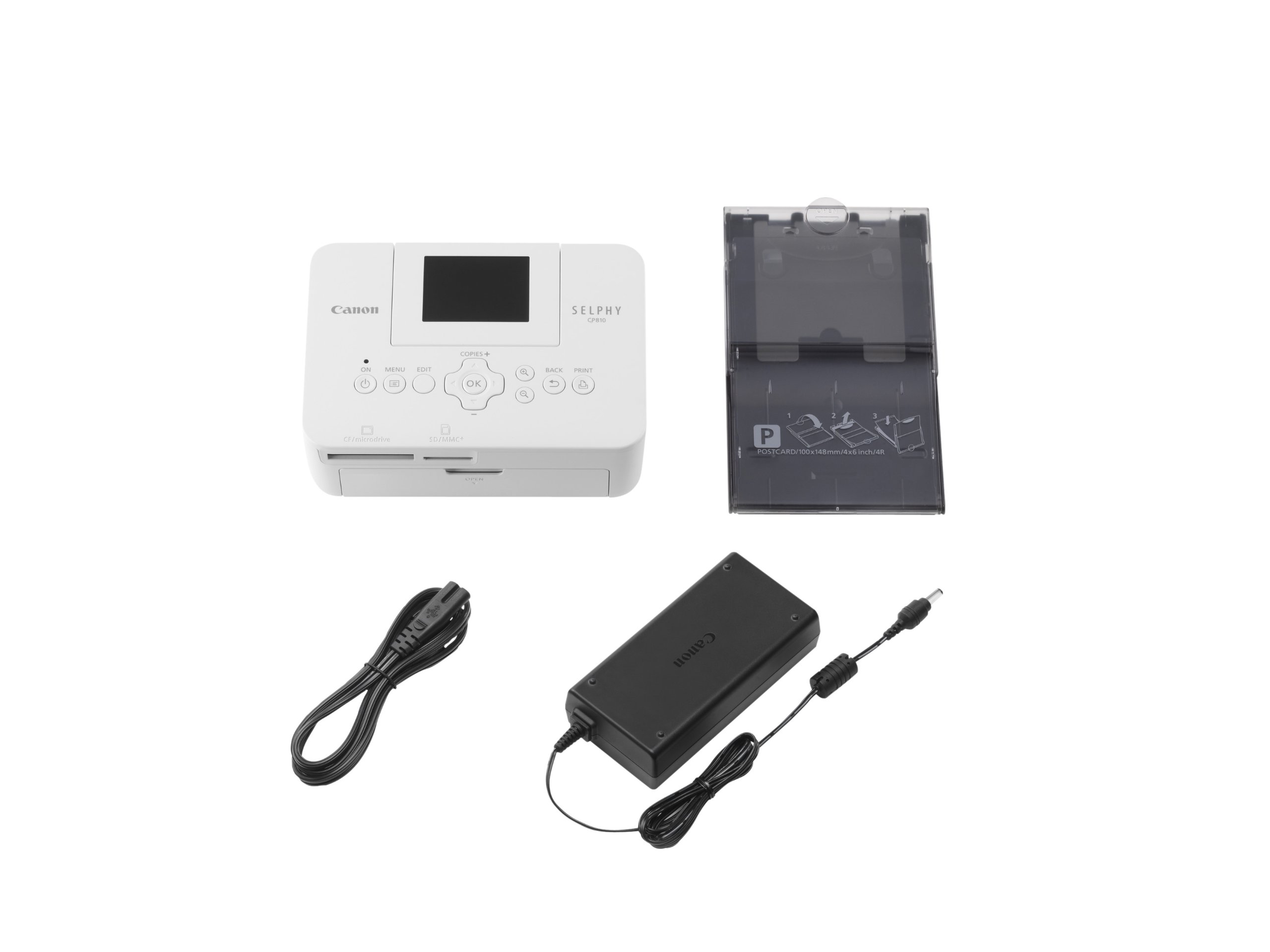 Canon SELPHY CP810 kompakter Fotodrucker (6,8cm (2,7 Zoll) Display, 300x300dpi)