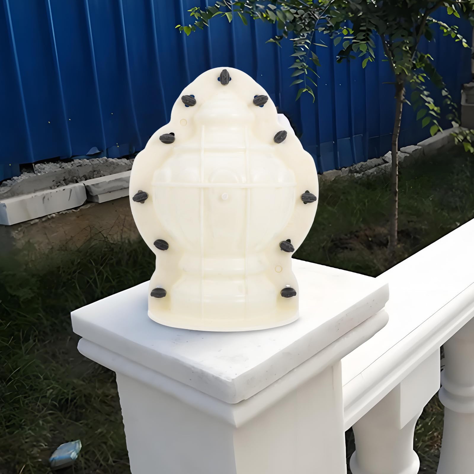 VILLCASE Molde para Columna Romana de Jardín Reutilizable y Fácil de Limpiar, Molde de Bola Esférica de Plástico Pp para Decoración Creativa del Paisaje Exterior