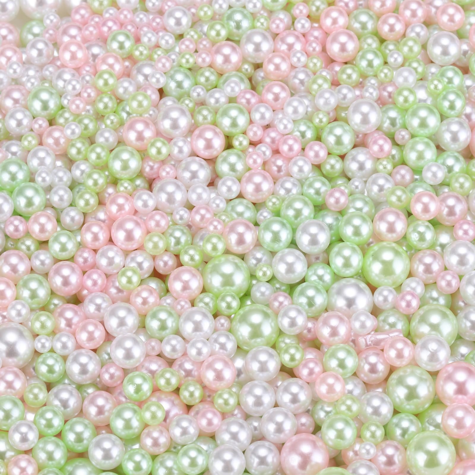 Perles synthétiques rondes en ABS pour boîtes à cosmétiques et embellissement de table de fête