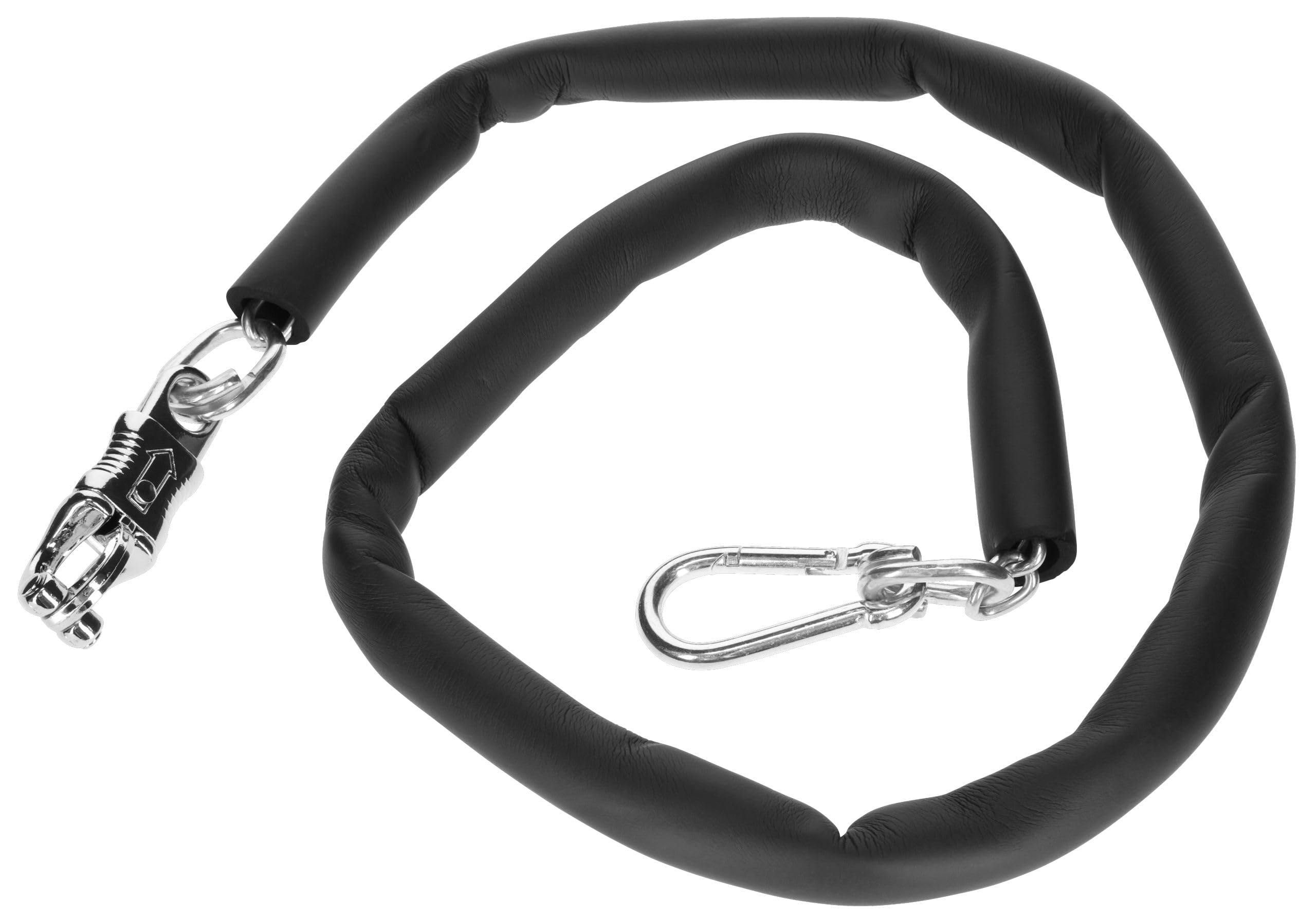 Kerbl Cadena de Amarre con Recubrimiento de PVC, 50 cm, mosquetón antipánico y mosquetón